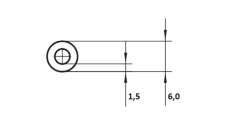 Przewód tekalan ( L = 5m ) 6x1,5 mm 82Bar ze smarem / pojedyńczy / czarny Przewód tekalan ( L = 5m ) 6x1,5 mm 82Bar ze smarem / pojedyńczy / czarny